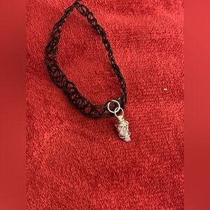 Amethyst crystal shocker necklace
